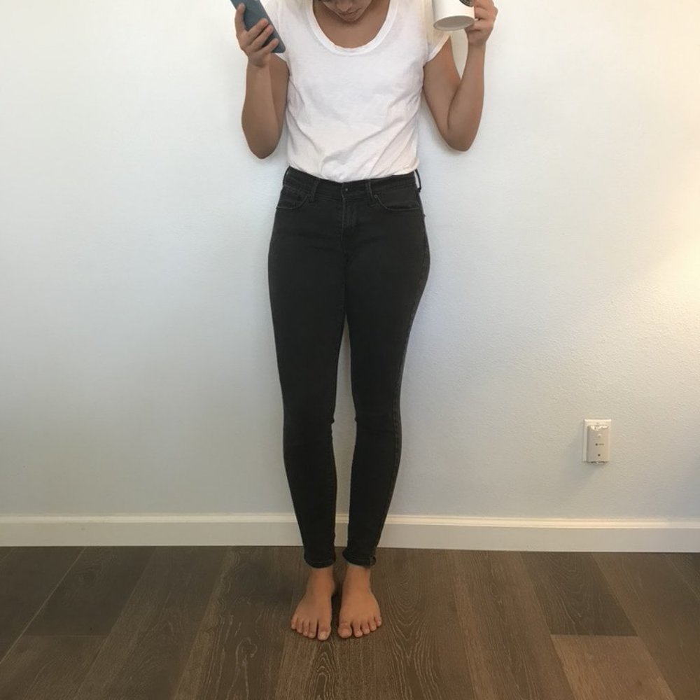 NOT FOR SALE: LEVI black skinny jeans (W’s 27 curvy)